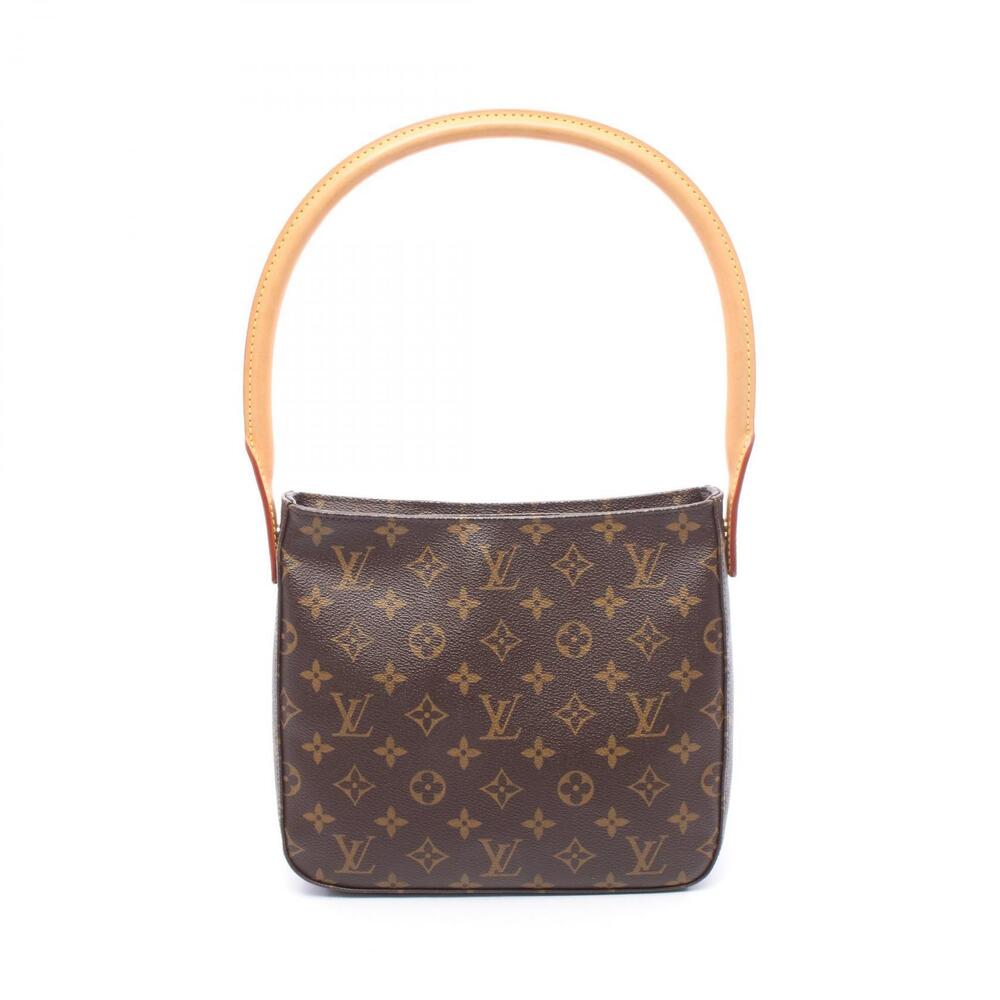 Louis Vuitton Looping Shoulder Bag Canvas Leather Monogram Brown